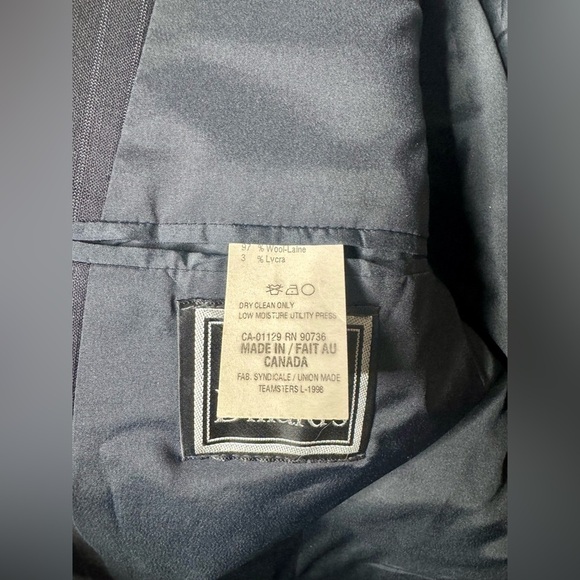 Ralph Ralph Lauren Blazer Jacket Men's 44R Navy Blue Classic Stripe - Picture 11 of 12